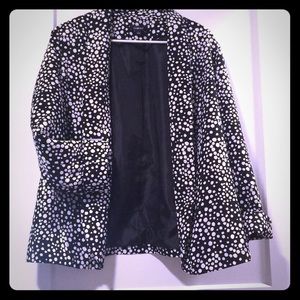 Black & White Polka Dot Blazer New Work Jacket